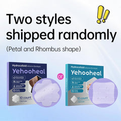 yehooheal hydrocolloid bandage rhombus-style adheres securely on joints.