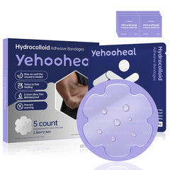 Yehooheal hydrocolloid bandage ultra-thin skin-like on knee for secure wear.