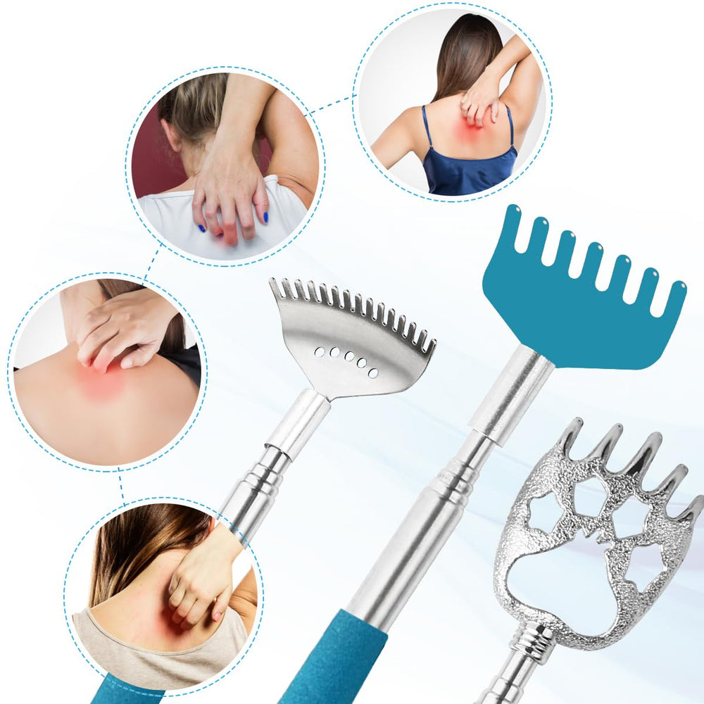 Yeipis back scratcher 7-teeth rake claw extendable for precise relief