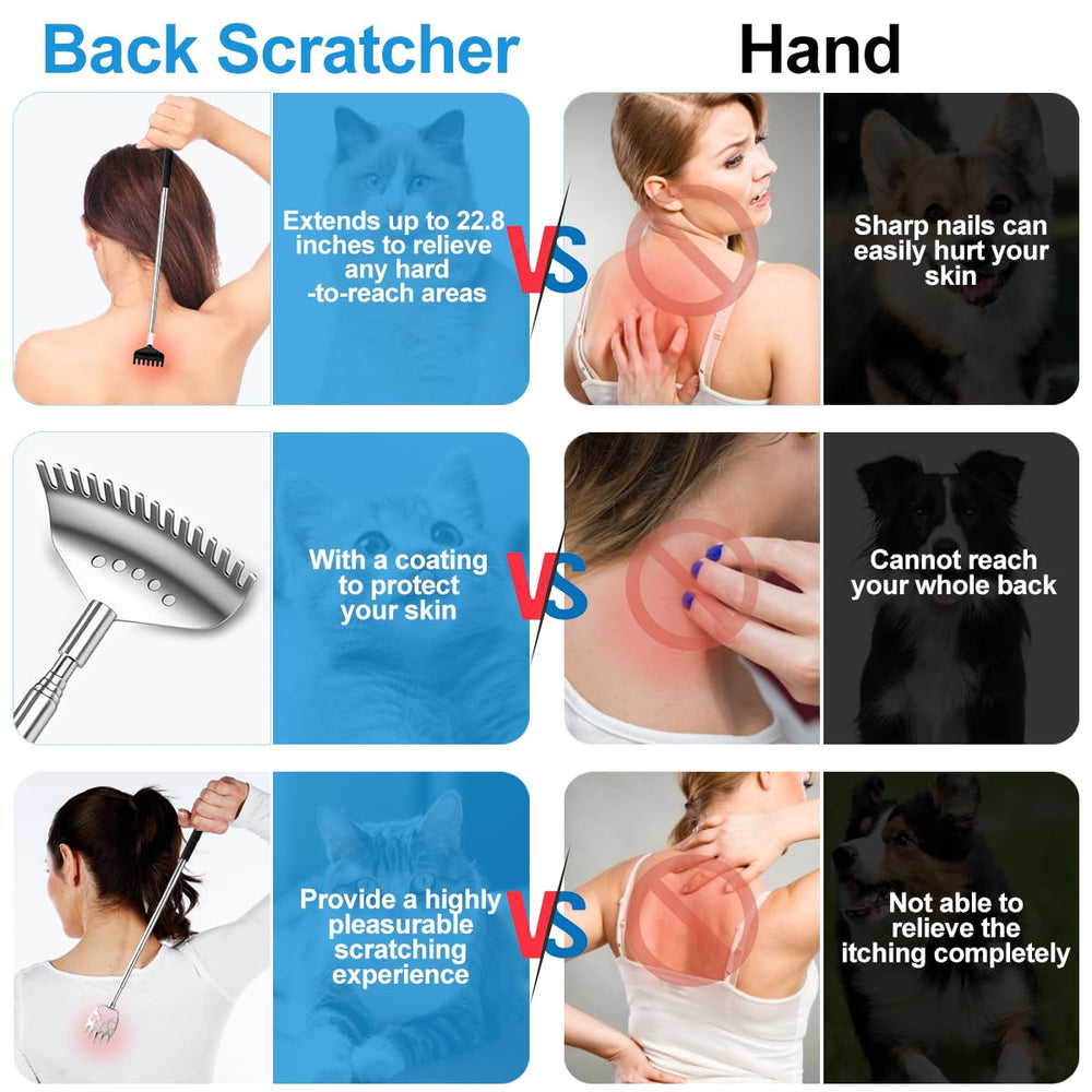 Yeipis back scratcher rubber grip close-up shows ergonomic design