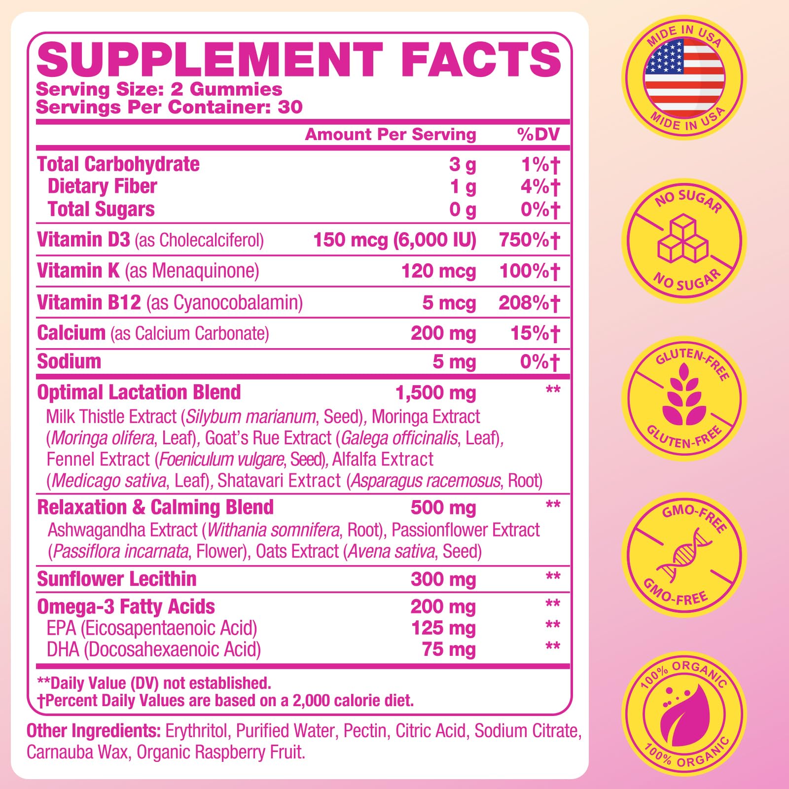 YEKBYOE lactation gummies closeup, soft texture may support milk production