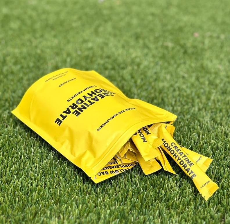 YELLOW BAG SUPPLEMENTS creatine stick packets on the go with portable convenience