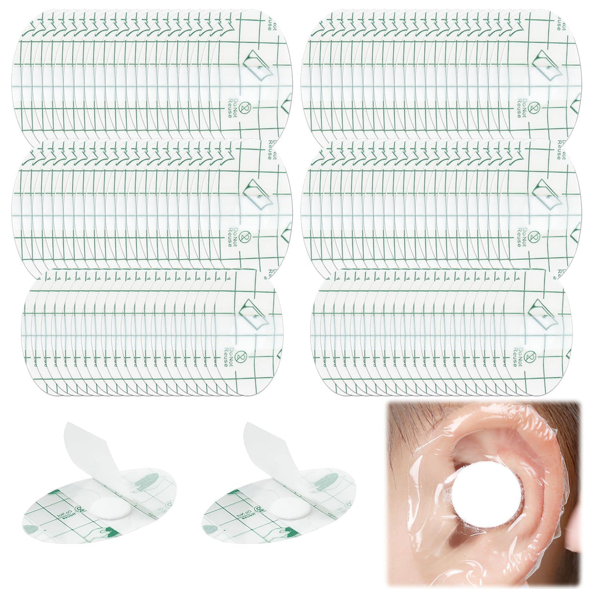 YENOVO waterproof ear stickers cover for swimming provides a dry seal