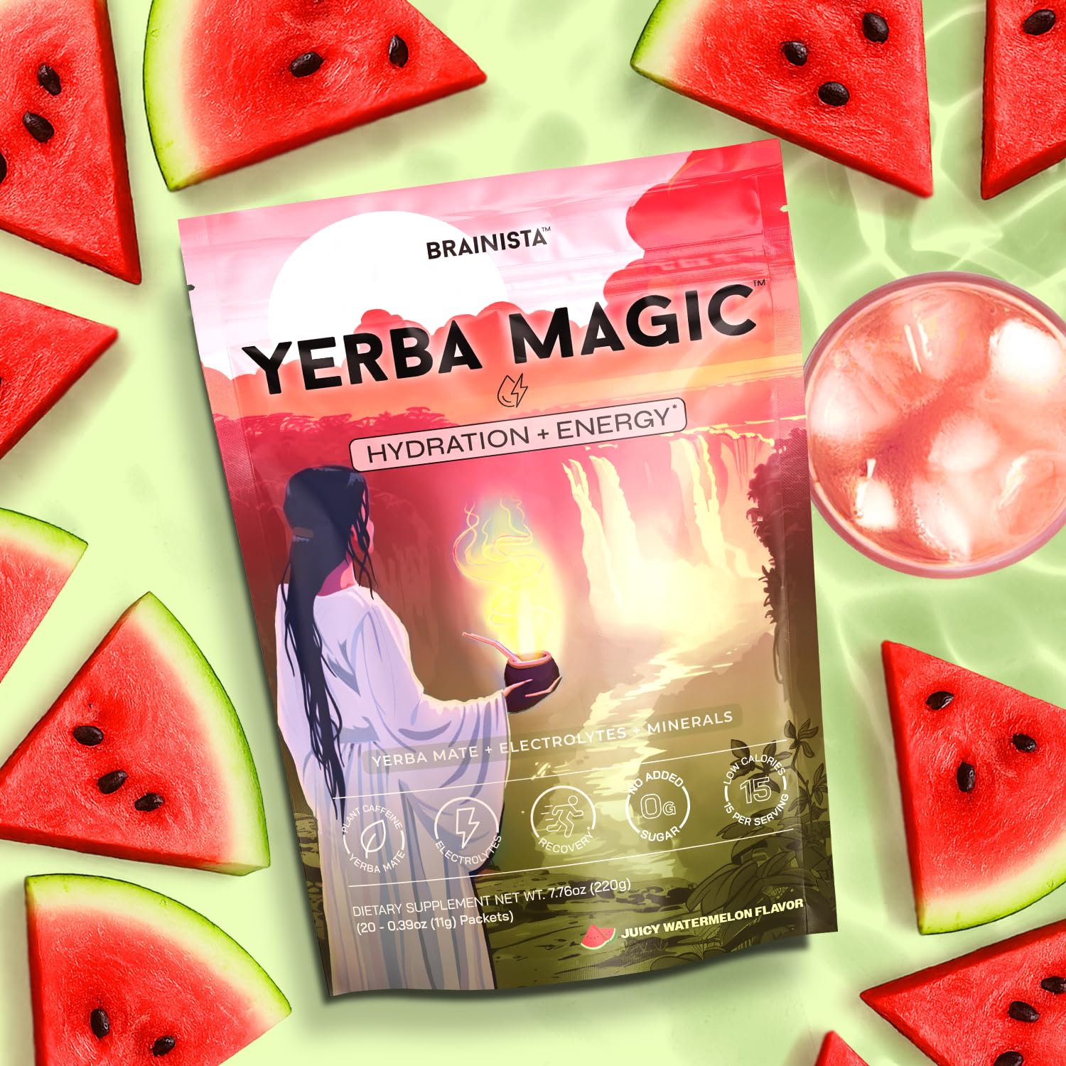 Yerba Magic sea moss minerals stick pack providing minerals for daily balance.