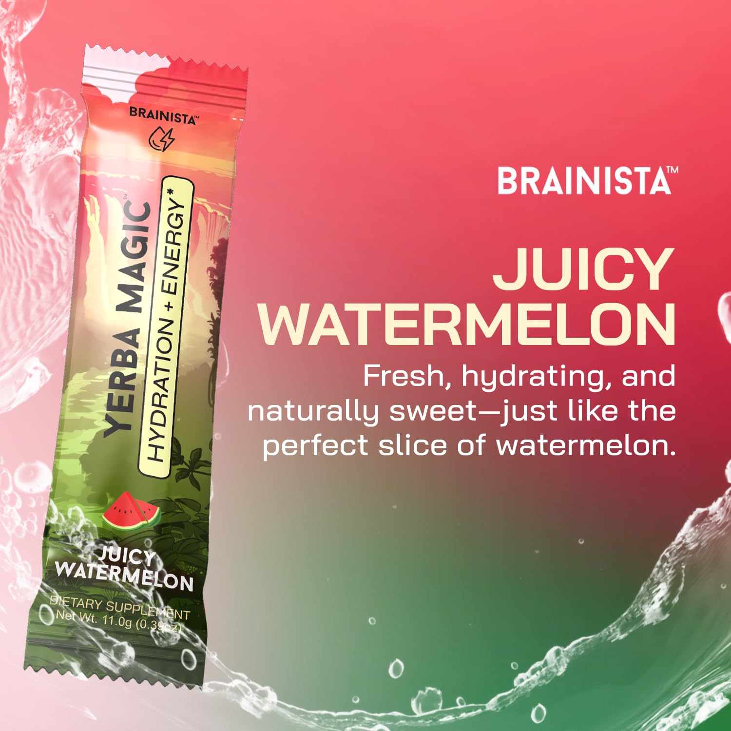 Yerba Magic zero sugar 15 calories stick pack for light hydration.
