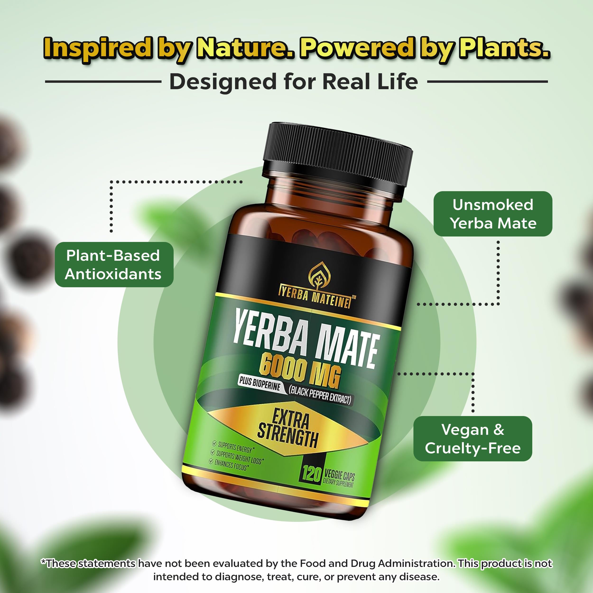 Yerba Mateine capsules in daily-energy routine setup