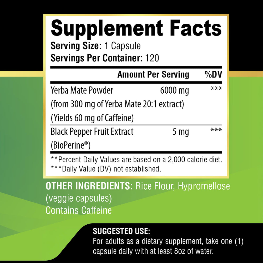 Yerba Mateine made-in-usa label assures quality