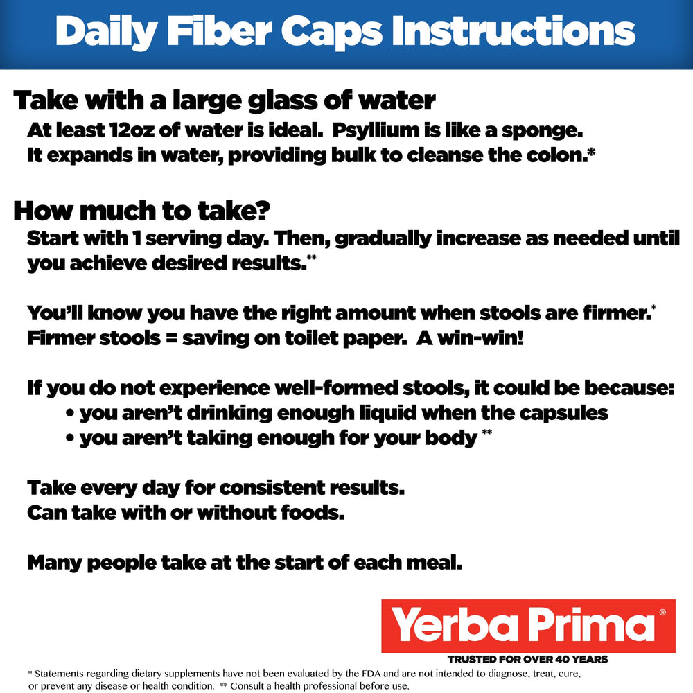 Yerba Prima Psyllium husks image shows soluble fiber source for potential stool softness