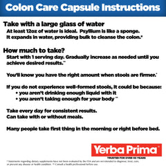 Yerba Prima five-fiber blend illustration highlights cleansing benefits.