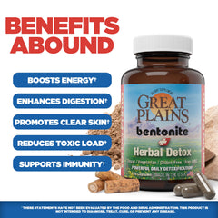 Herbal detox components like dandelion in Yerba Prima formula.