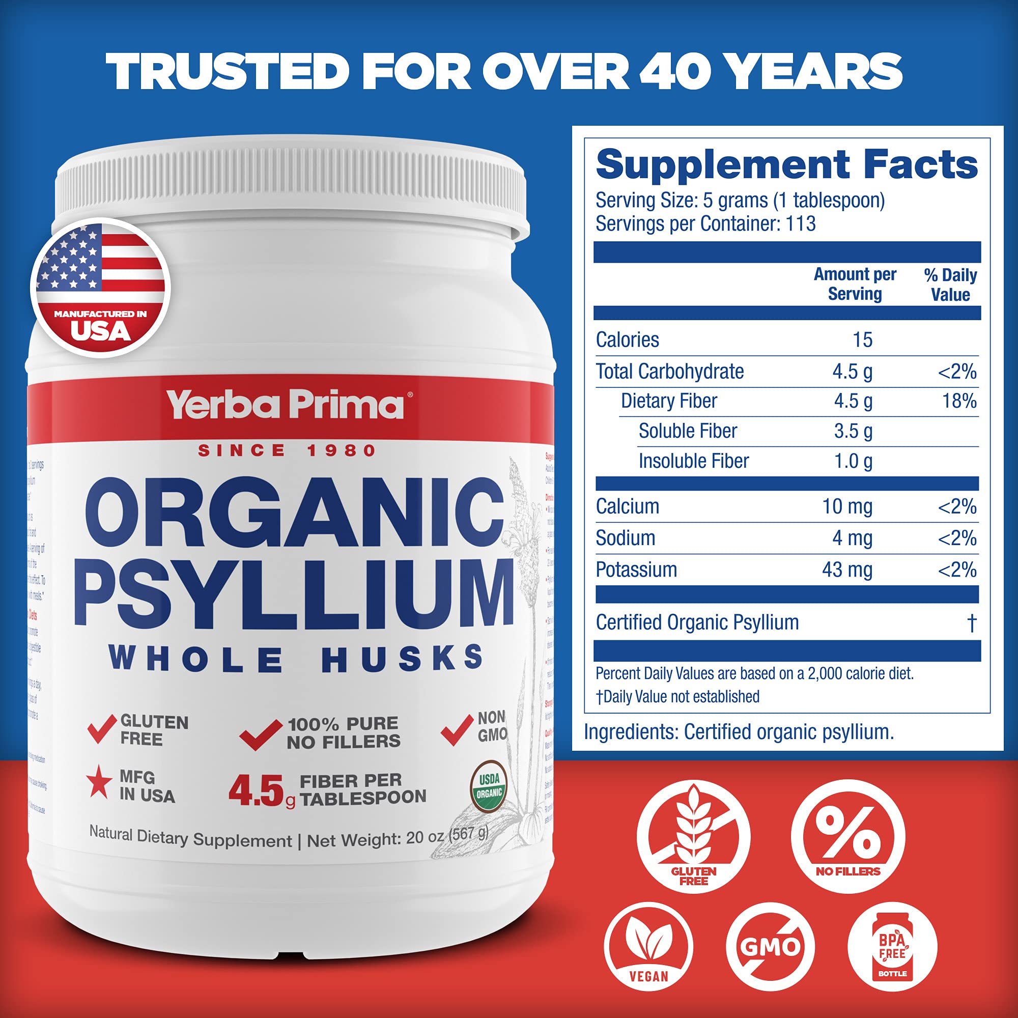 Close-up highlights 4.5 g of fiber per tablespoon for strong daily support.