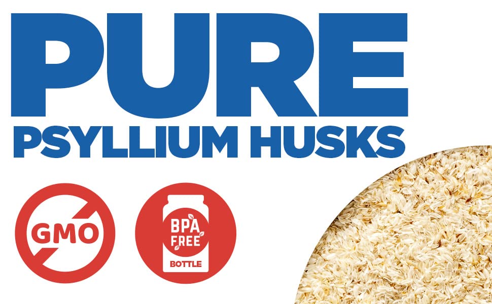 Yerba Prima Psyllium packaging highlights vegan, non-GMO, gluten-free features.