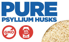 Yerba Prima Psyllium scoop demonstrates easy measurement for regularity.