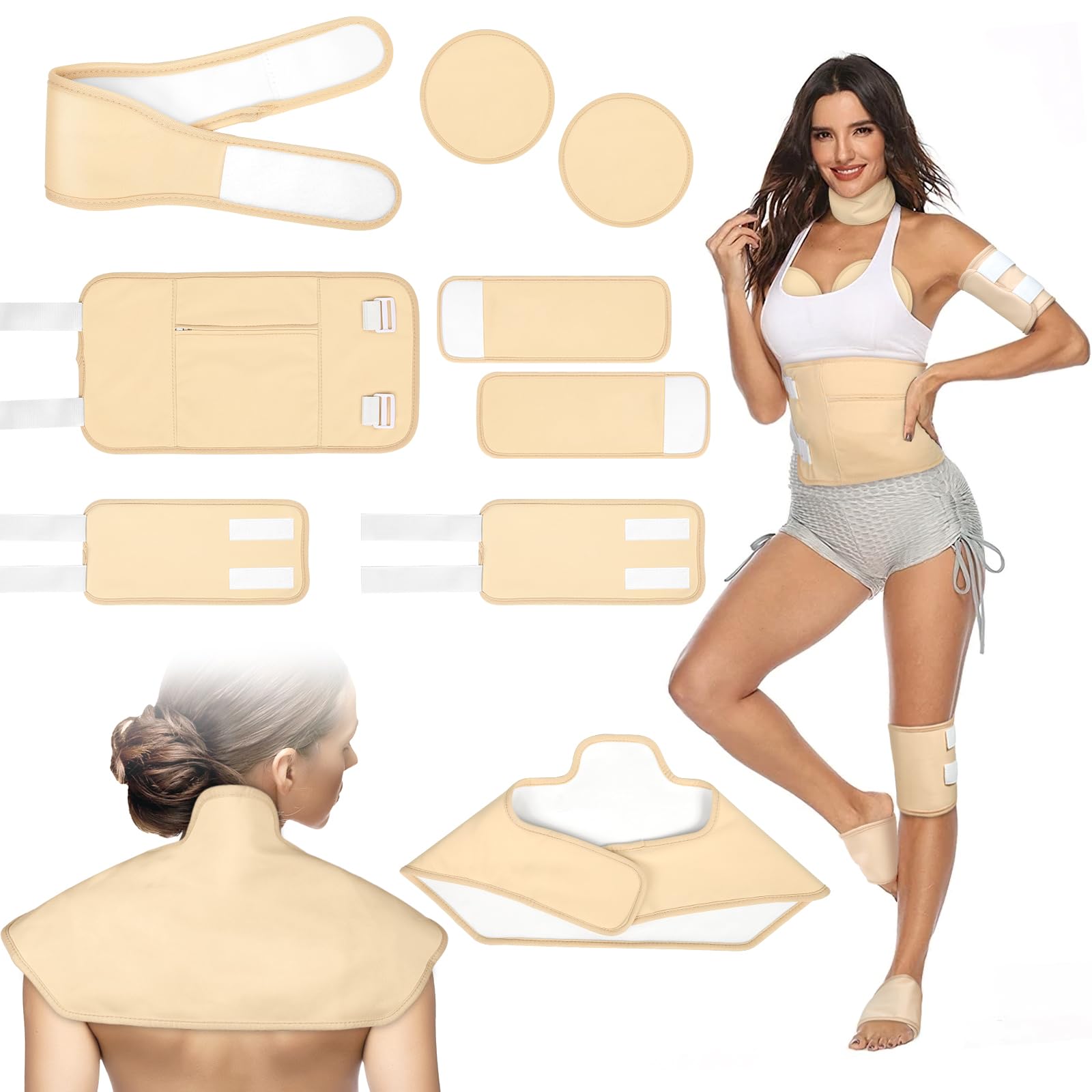 Yerepk castor oil pack wrap on the stomach offers targeted coverage and easy oil absorption
