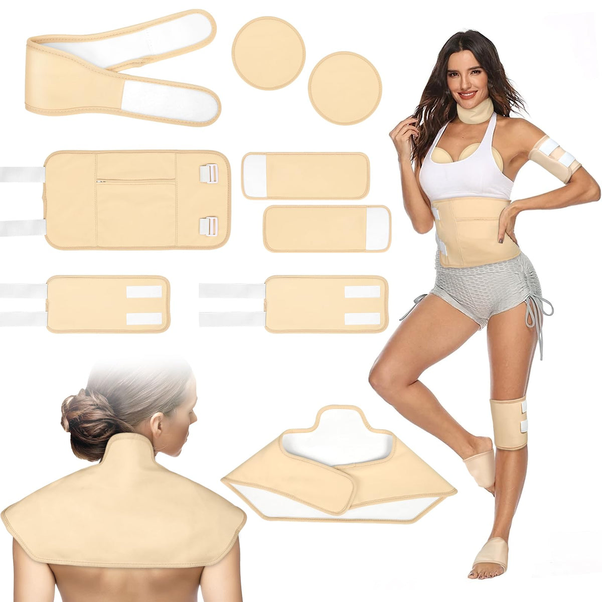 Yerepk castor oil pack wrap on the stomach offers targeted coverage and easy oil absorption