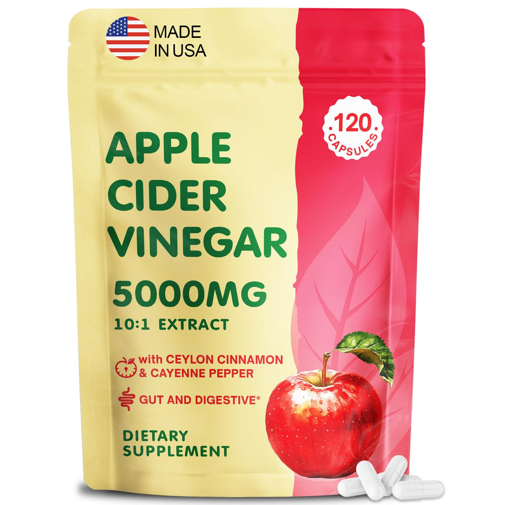Yerhove Apple Cider Vinegar Capsules with Mother showing high potency for digestion support