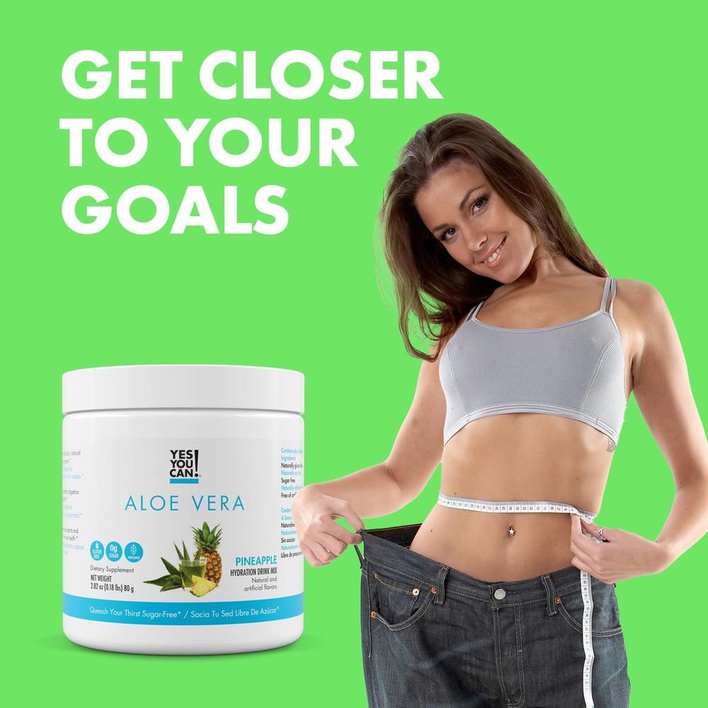 Yes You Can! Aloe Vera powder delivers a tropical pineapple aroma for hydration.
