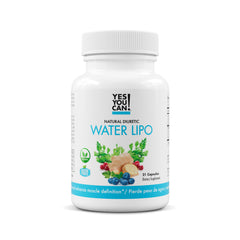 Yes You Can Water Lipo bottle front view highlighting a natural diuretic blend for gentle support.