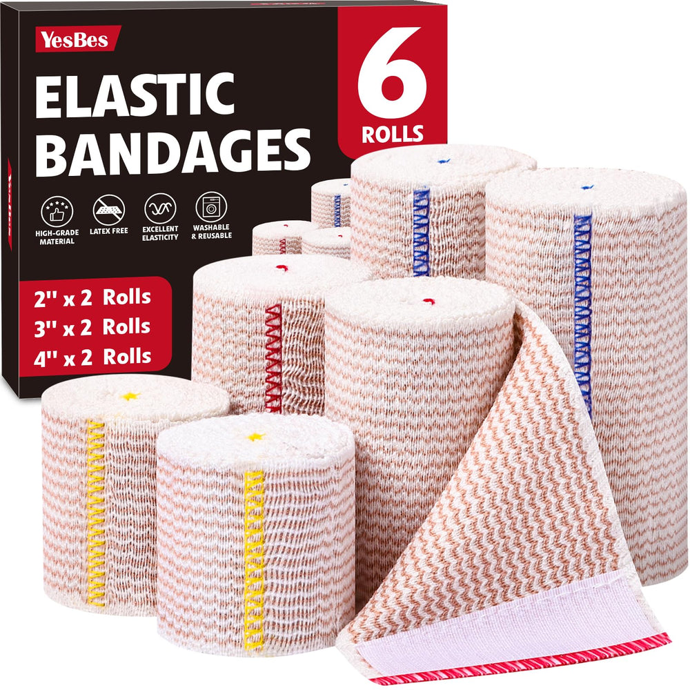 YesBes banda elástica 6 pack 2x2, soporte suave y cómodo
