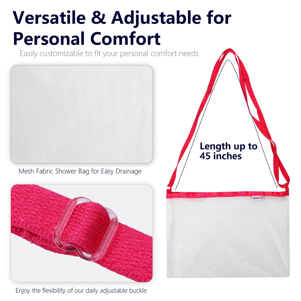 Yesito easy-clean mesh pouch pink durable and reusable