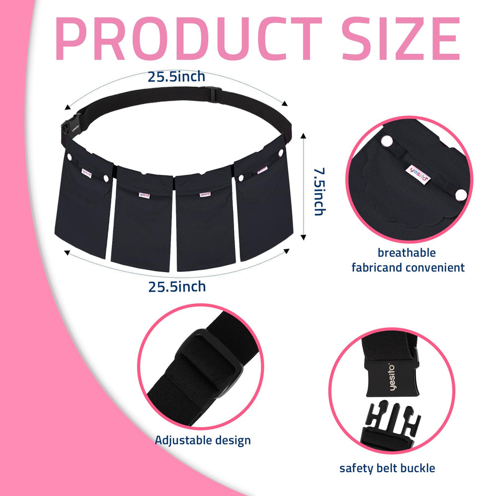 Yesito blue mesh shower bag shown for water-friendly showering.