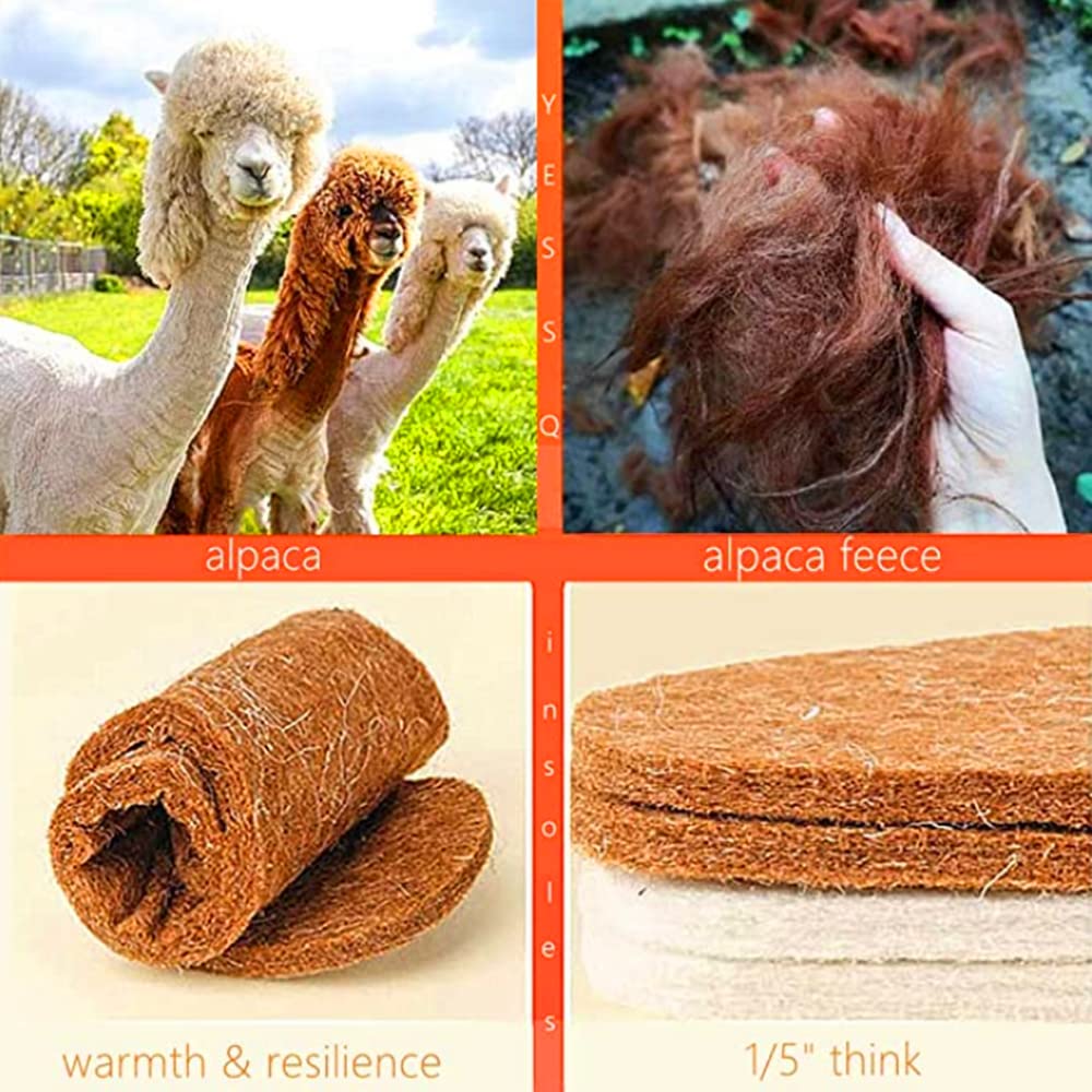YESSQ alpaca wool felt insoles deliver lightweight, durable comfort in everyday shoes