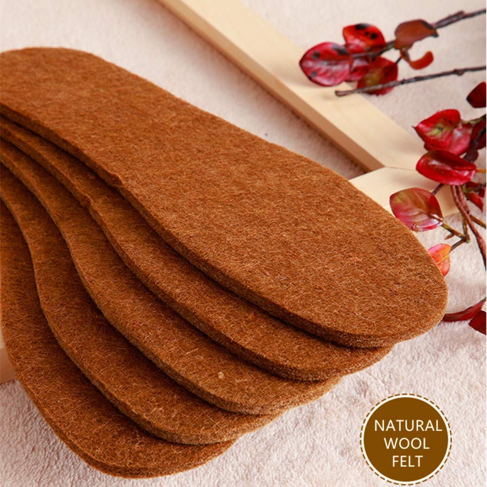 YESSQ perfect-fit alpaca felt insoles adapt to footwear for skin-friendly support