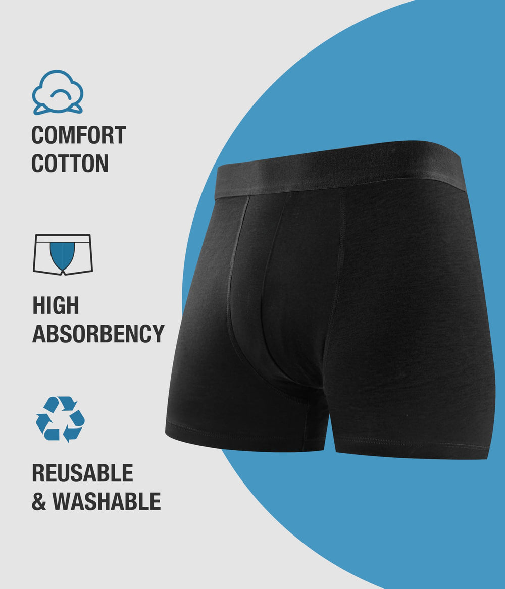 YESWEL Men's Incontinence Underwear with four-layer protection guards against leaks.