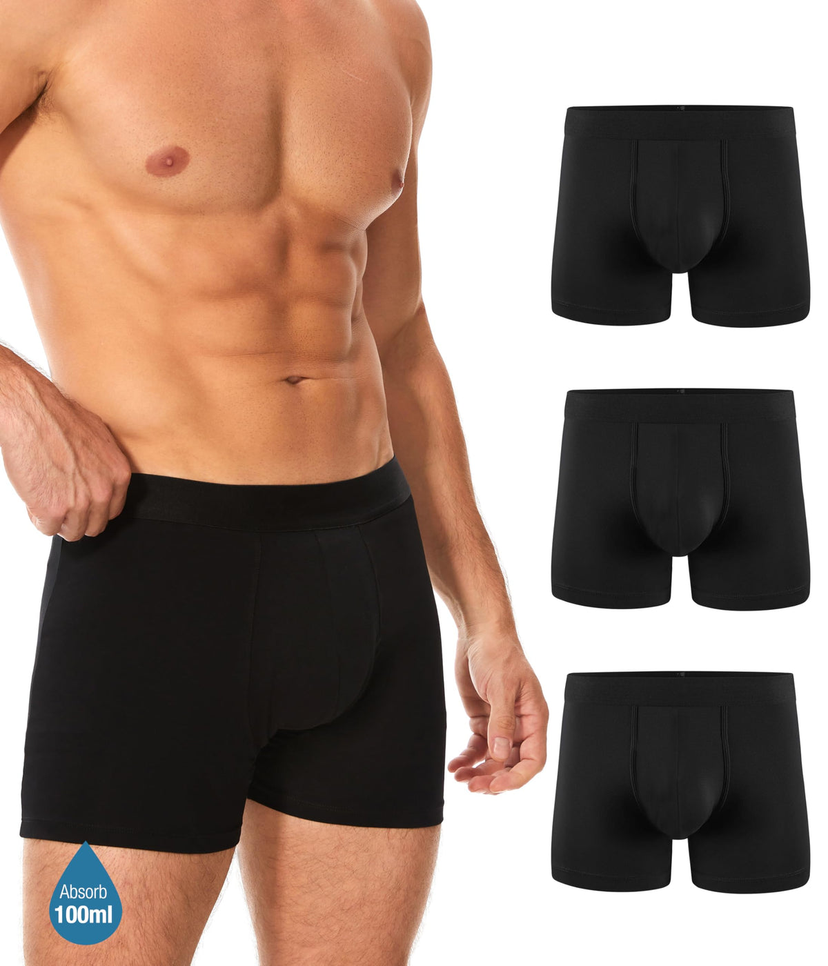 YESWEL men's incontinence underwear, pack front view, discreet daily wear for confidence.