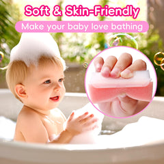 YESYBC silicone cradle-cap brush large pink for flakes removal