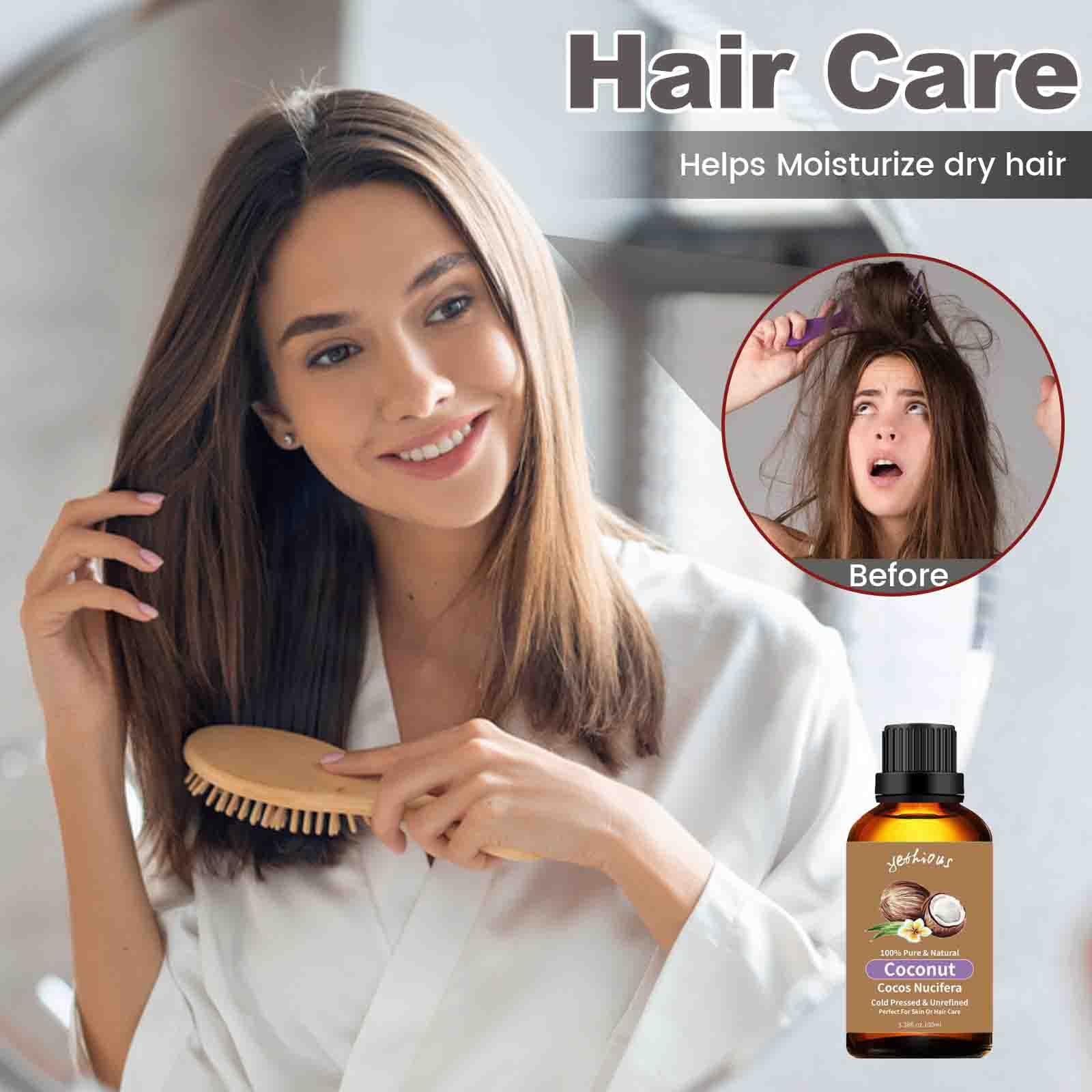 Yethious coconut oil for bath and massage, supporting soothing self-care rituals.