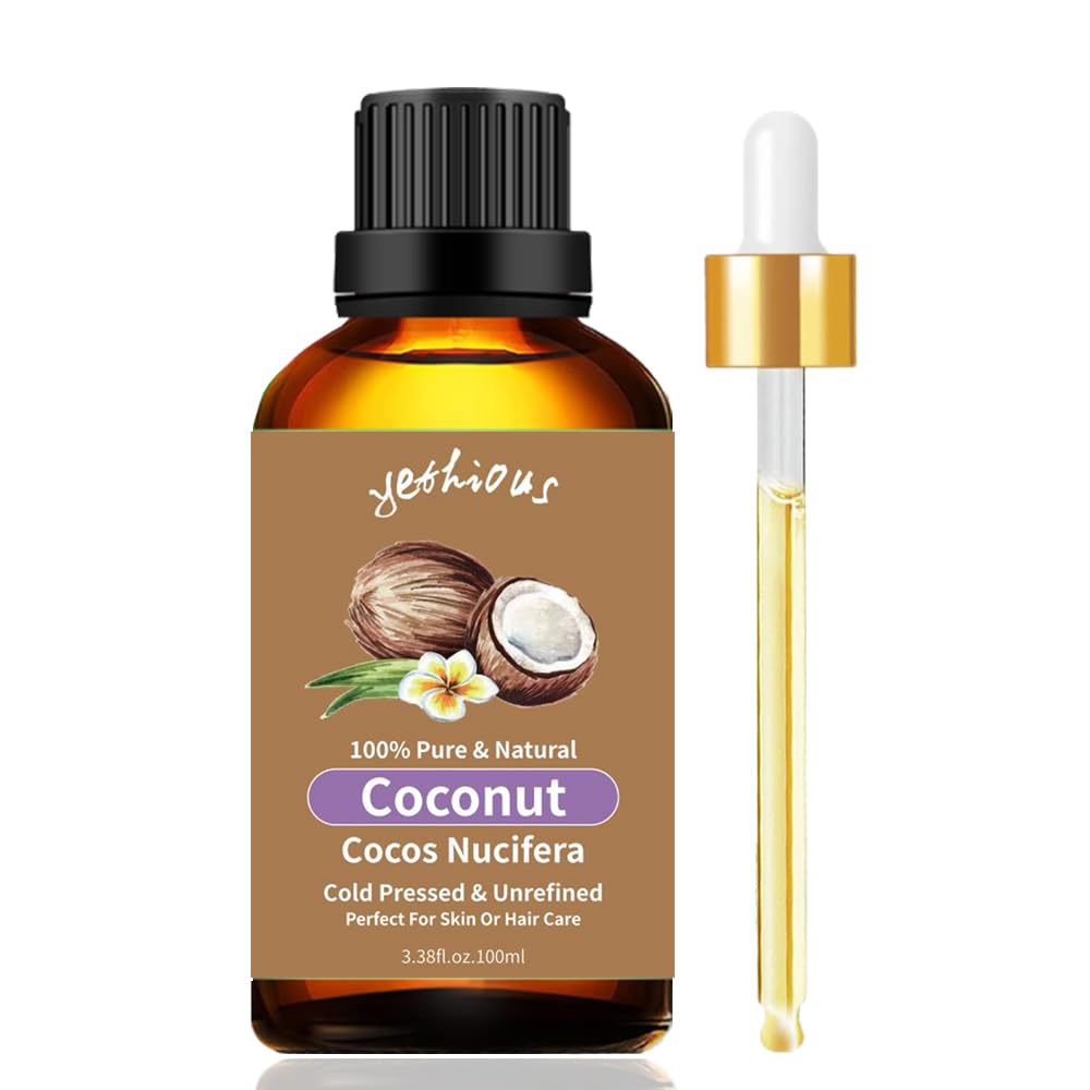 Yethious coconut oil for skin in 100ml bottle, ideal for daily moisturization.