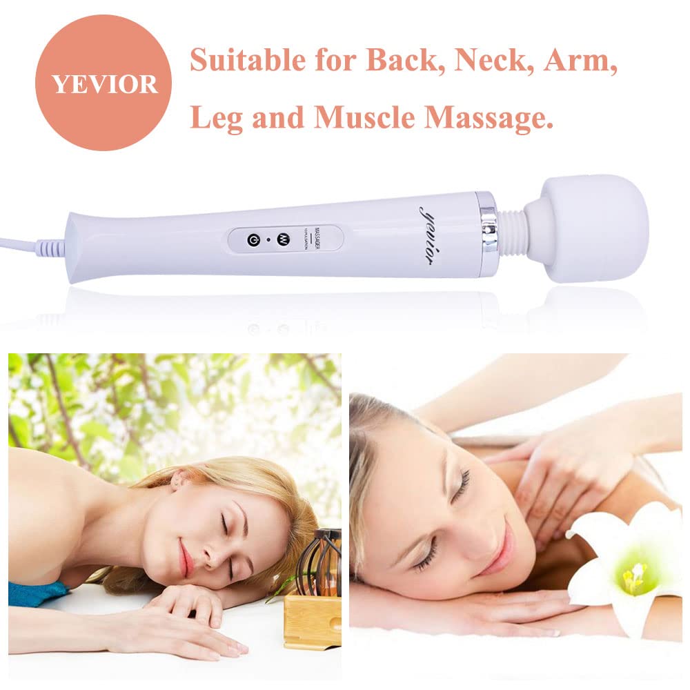 YEVIOR wired massager one-handed use with quiet motor for discreet sessions.