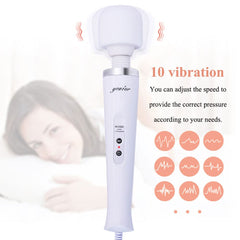 YEVIOR wired massager removable soft head provides easy cleaning and gentle surface contact.