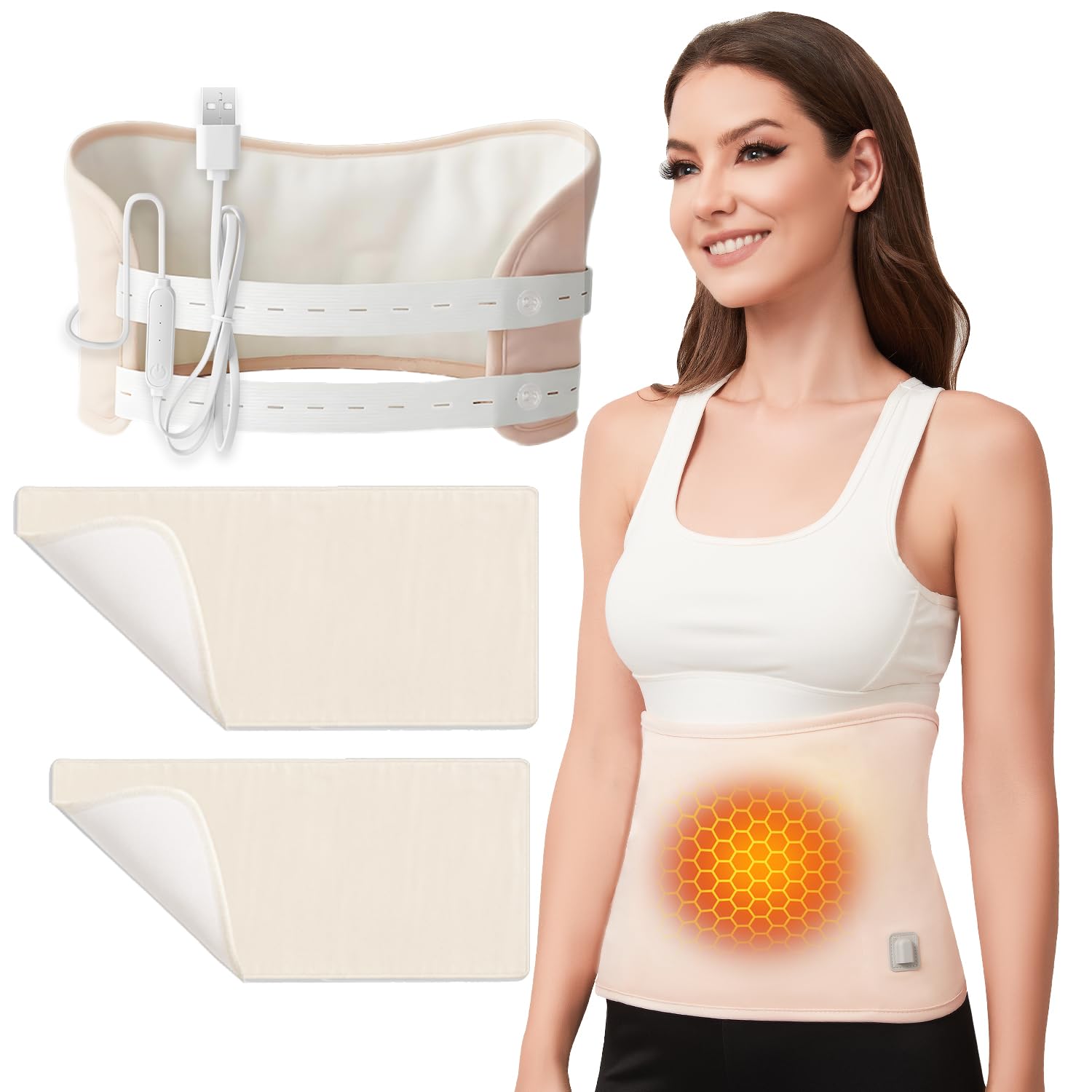 YEXIAOBOY heated castor oil pack wrap for full body warmth and skin-friendly application