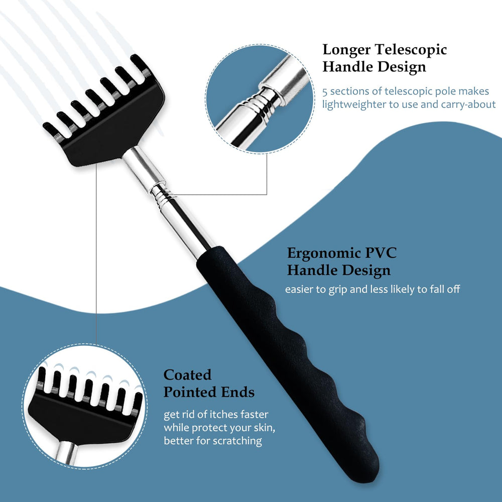 Yexixsr back scratcher retracted to compact 8 inches for easy carry