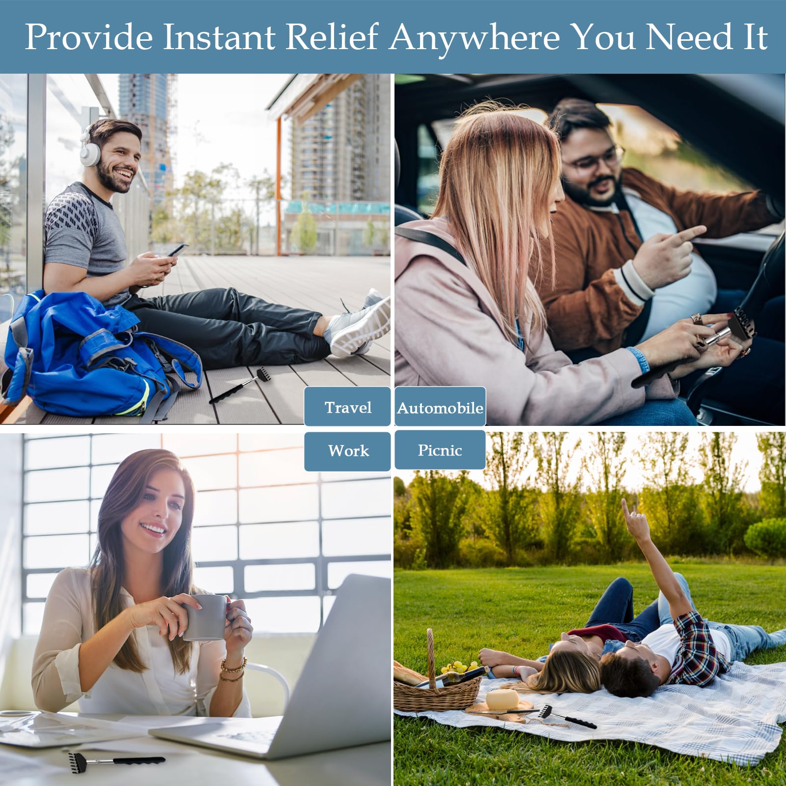 Yexixsr rasca espalda de acero inoxidable, diseñado para uso diario y durabilidad.