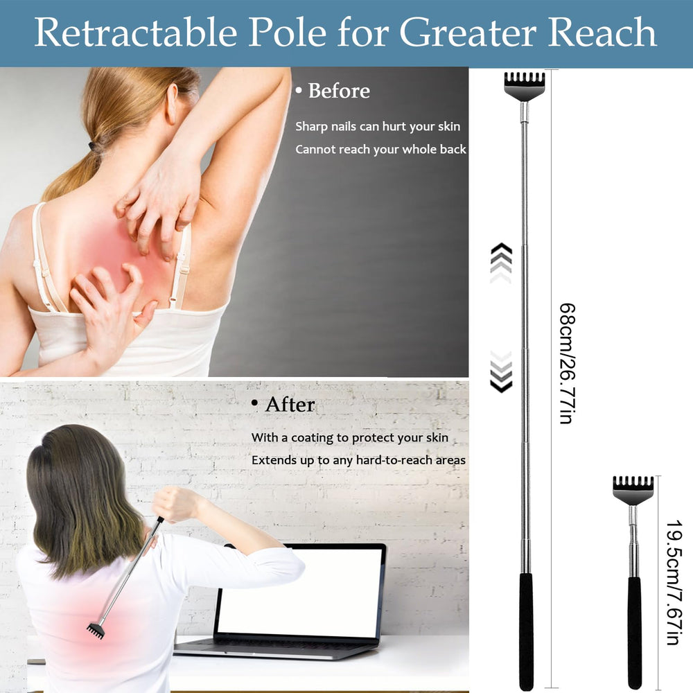 Yexixsr stainless steel back scratcher durable and rust resistant