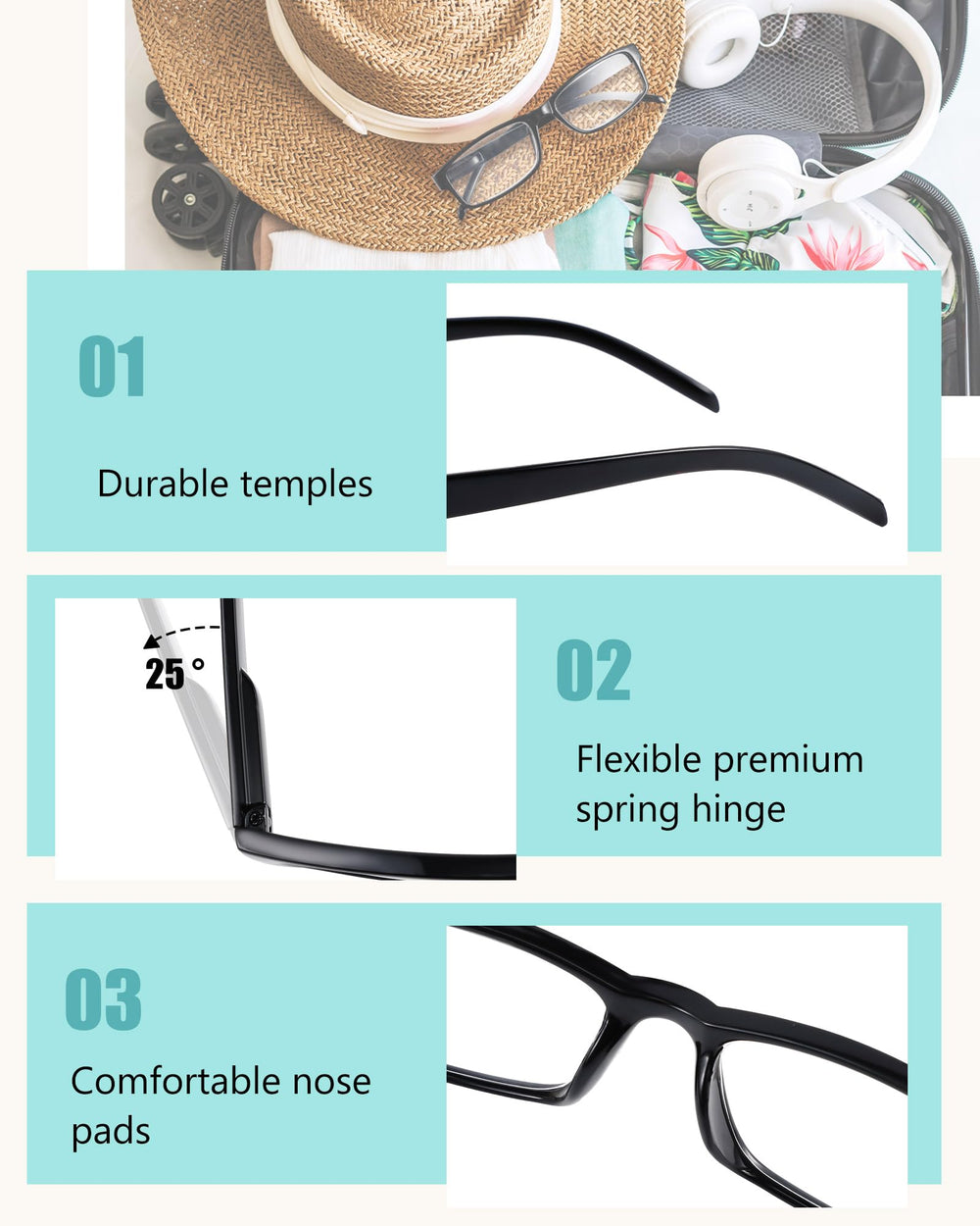 Yexiya lightweight, durable frames for comfortable daily use.
