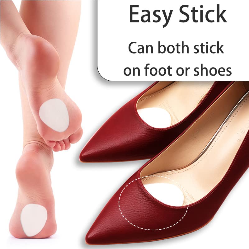 YFLife metatarsal pads with adhesive back stay in place.