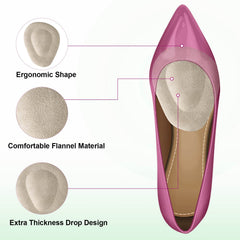YFLife metatarsal pads adhesive bottom detail demonstrates secure attachment and reuse
