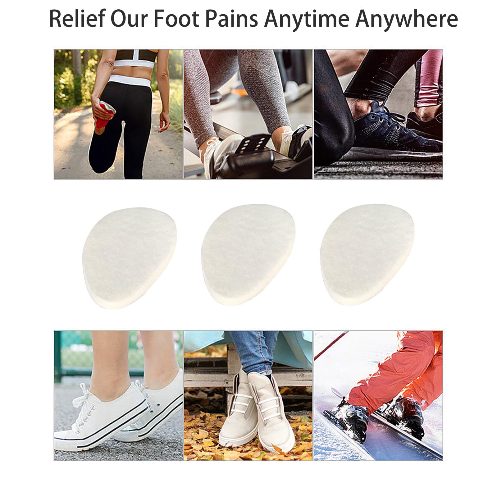 YFLife metatarsal pads pack of 20 provides versatile forefoot support.