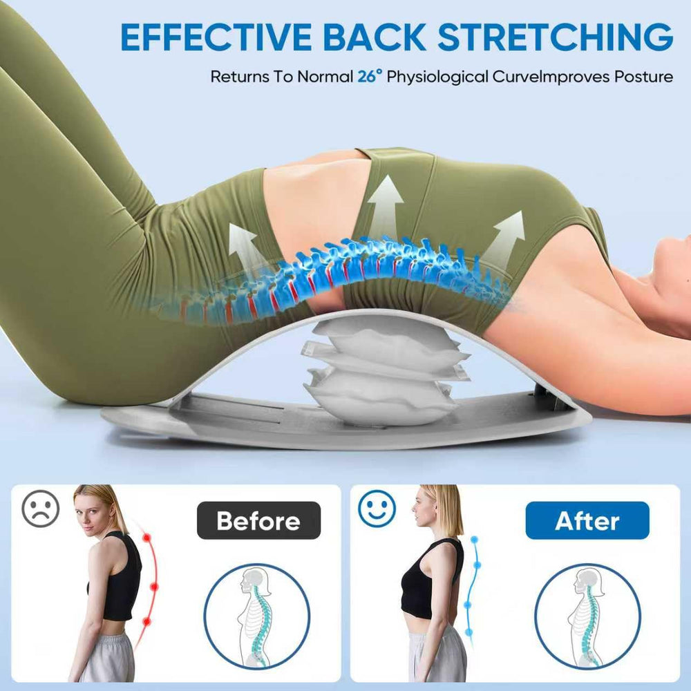 yflingjie ergonomic back stretch with acupressure nodules for muscle relaxation