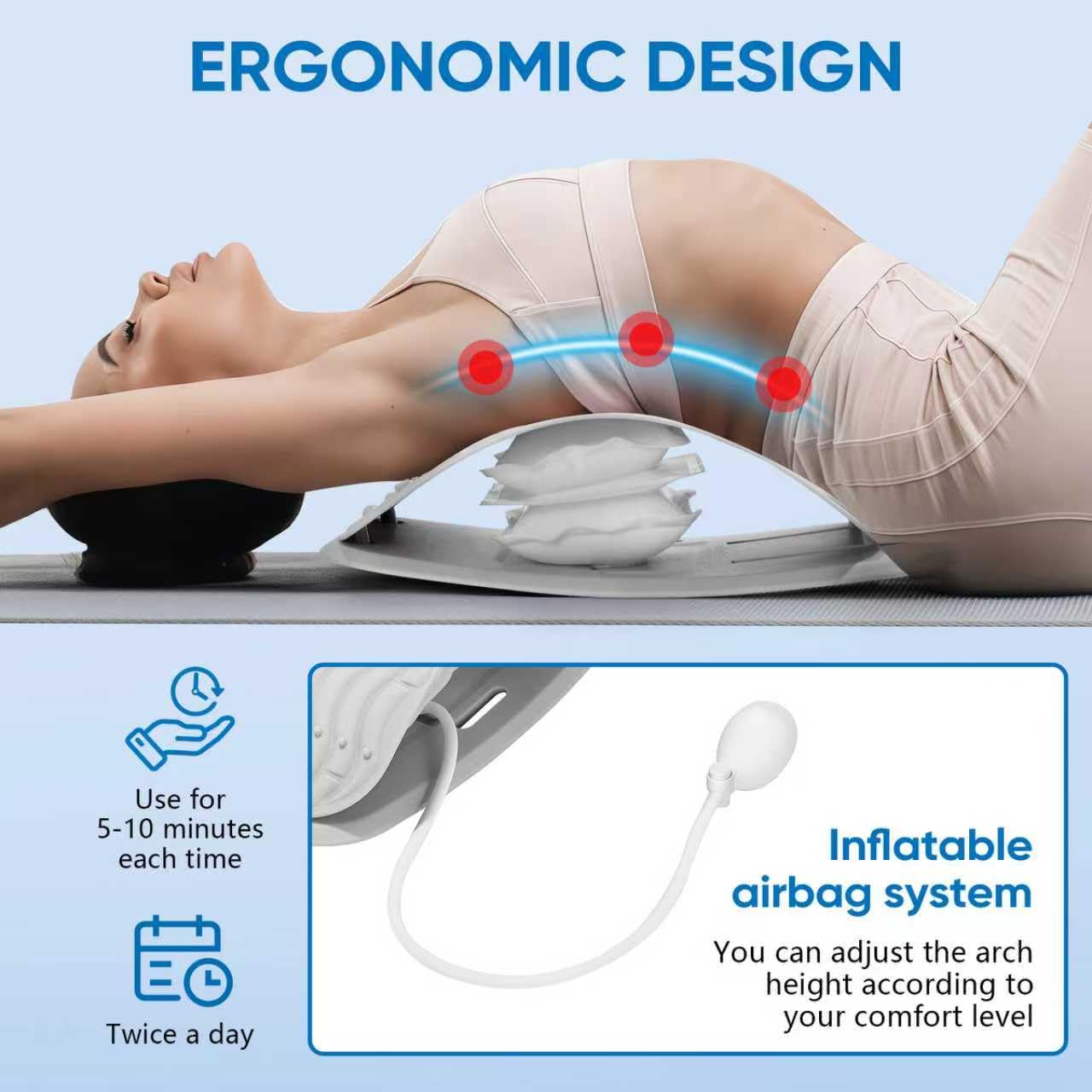 yflingjie lower back stretcher device for targeted stretch at office or home