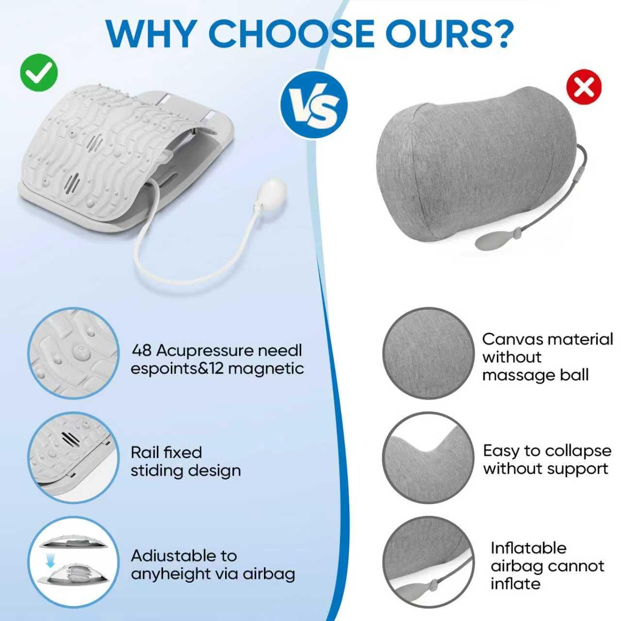 yflingjie spinal decompression mat supports gentle tension release during breaks