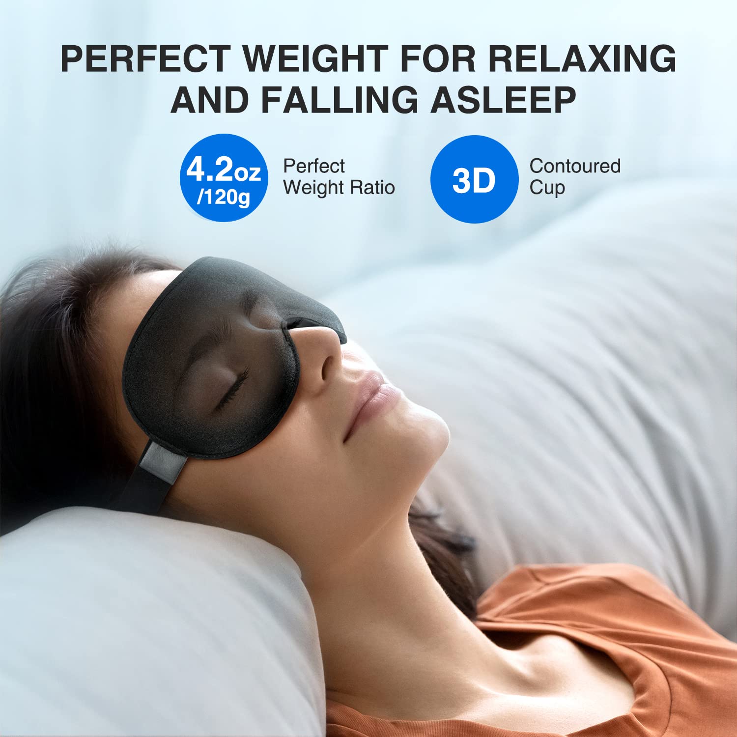 YFONG light-blocking mask with ergonomic fit for total darkness.