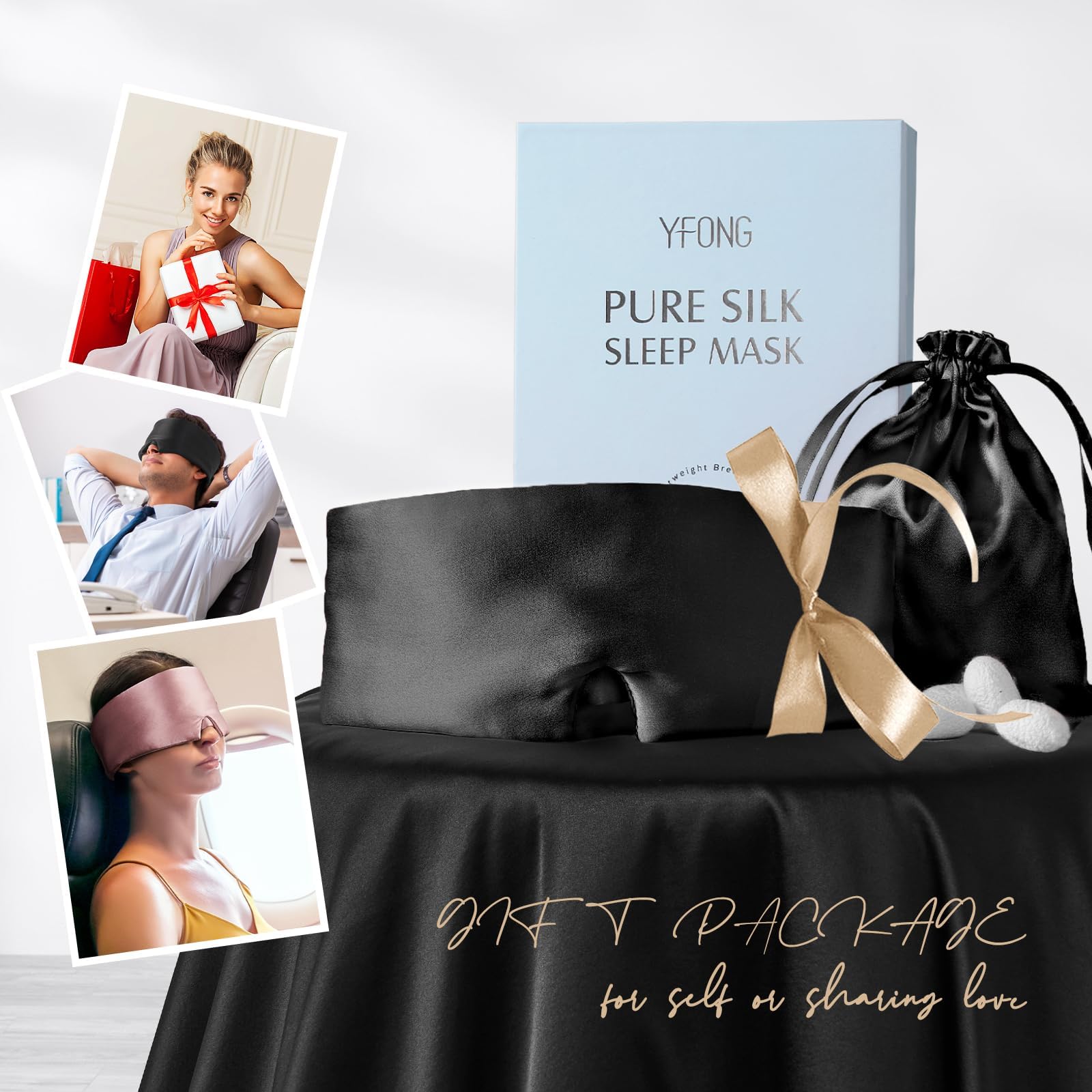 YFONG travel pouch included makes on-the-go sleep easy during flights.