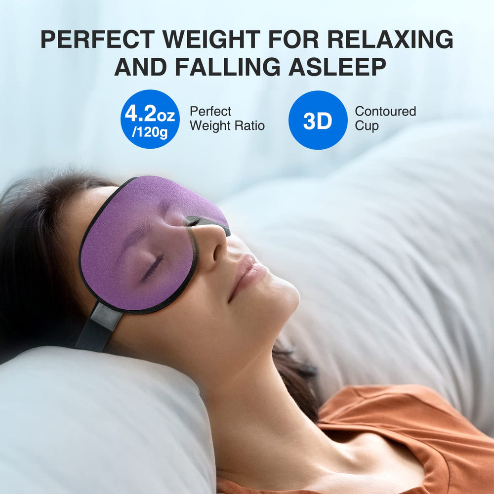YFONG sleep mask with adjustable strap fits snugly and stays in place overnight.