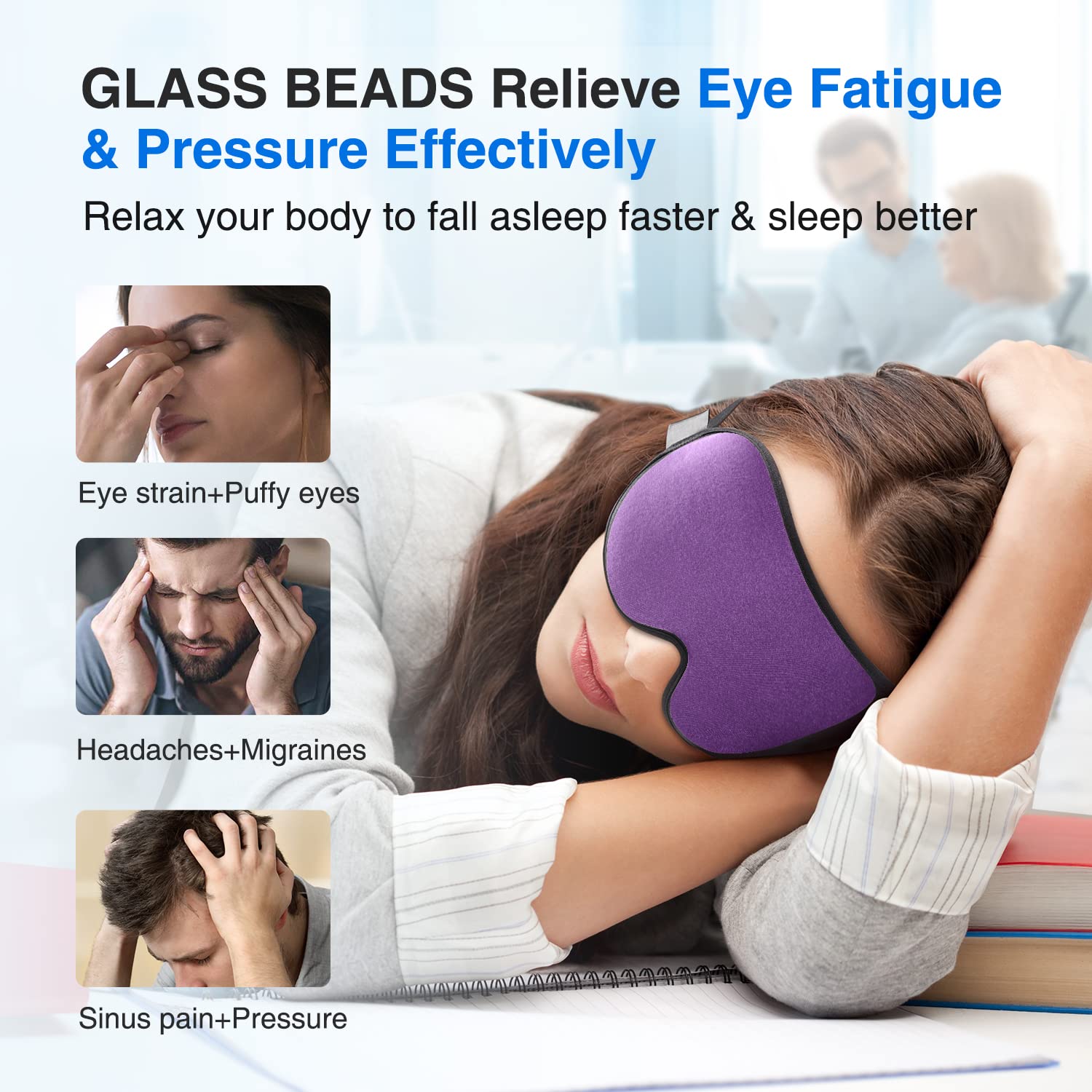 YFONG nose-piece design prevents light leakage without pressing lashes.