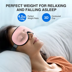 YFONG weighted sleep mask on the face with ergonomic, light-blocking fit